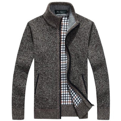 Severin - Extra Dicke Herren-Strickjacke mit Fleecefutter für eisige Tage