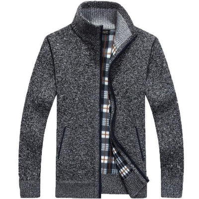 Severin - Extra Dicke Herren-Strickjacke mit Fleecefutter für eisige Tage