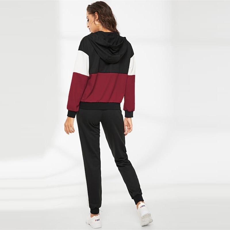 Samantha - Zweiteiliger Kapuzenpullover mit Reißverschluss und Trainingshose