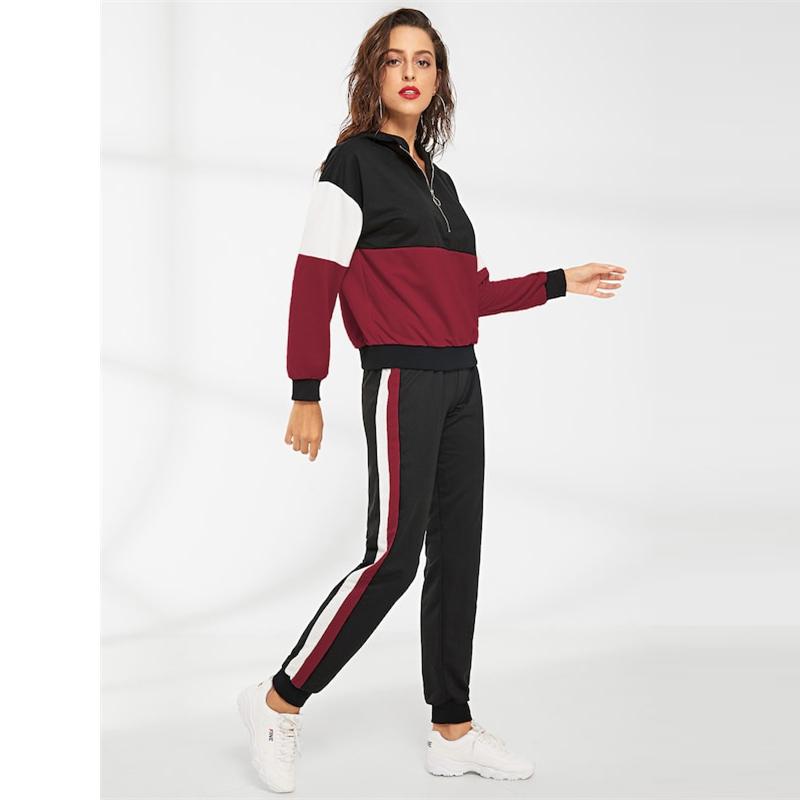 Samantha - Zweiteiliger Kapuzenpullover mit Reißverschluss und Trainingshose