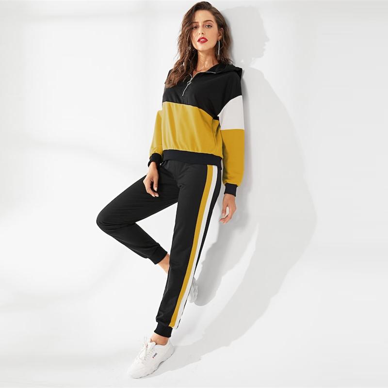 Samantha - Zweiteiliger Kapuzenpullover mit Reißverschluss und Trainingshose