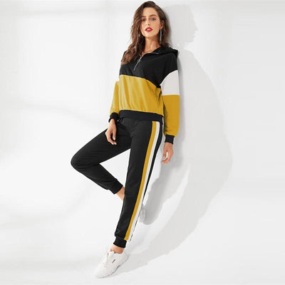 Samantha - Zweiteiliger Kapuzenpullover mit Reißverschluss und Trainingshose