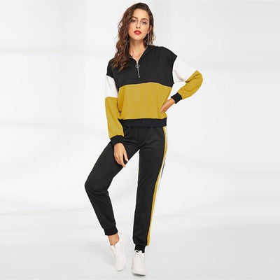 Samantha - Zweiteiliger Kapuzenpullover mit Reißverschluss und Trainingshose