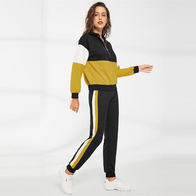 Samantha - Zweiteiliger Kapuzenpullover mit Reißverschluss und Trainingshose