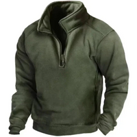 Zayn | Herren Pullover mit Reißverschluss | Braun in Grün