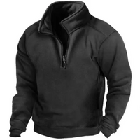 Zayn | Herren Pullover mit Reißverschluss | Braun in Schwarz