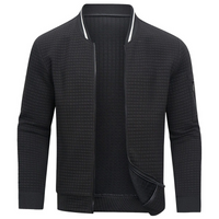 Arvin | Herren Pullover Mit Reißverschluss | Knit Sweater in Schwarz