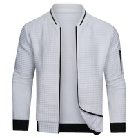Arvin | Herren Pullover Mit Reißverschluss | Knit Sweater in Weiß