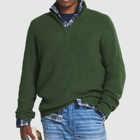 Austin | Herren Pullover mit Reißverschluss | Knit Sweater in Grün