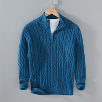 Paxton | Herren Pullover Mit Reißverschluss | Sweater in Blau