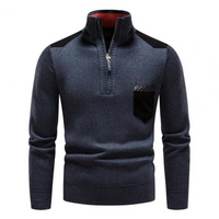 Brixton | Herren Pullover Mit Reißverschluss | Stehkragen Sweater in Blau