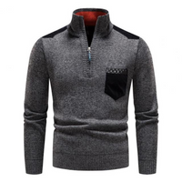 Brixton | Herren Pullover Mit Reißverschluss | Stehkragen Sweater in Grau