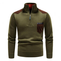 Brixton | Herren Pullover Mit Reißverschluss | Stehkragen Sweater in Grün
