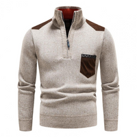 Brixton | Herren Pullover Mit Reißverschluss | Stehkragen Sweater in Beige