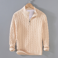 Paxton | Herren Pullover Mit Reißverschluss | Sweater in Beige