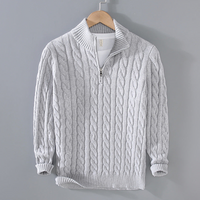 Paxton | Herren Pullover Mit Reißverschluss | Sweater in Grau