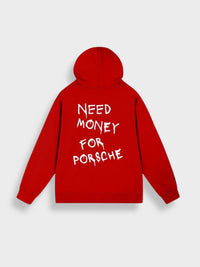 Eleganter Kapuzenpullover Unisex in Rot
