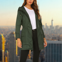 Corine | Damen Regenjacke Wasserdicht | Leichte in Dunkelgrün