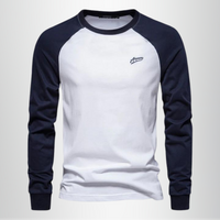 Reinhard | Herren Langarm Raglan Shirt in Weiß