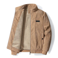 Retro-Samtjacke mit Sherpa-Futter für Herren - Elias in Beige