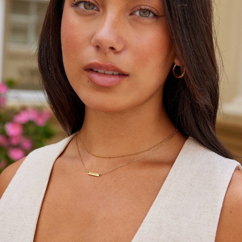 Rina Goldbarren Halskette