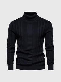Keifer | Herren Rollkragenpullover Schwarz | Warme in Schwarz