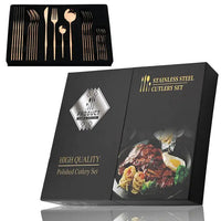 24-teiliges RVS Besteckset – Aurinox in Roségold 24-teilig mit Geschenkbox