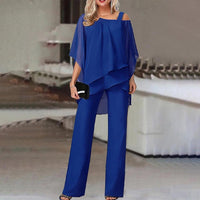 Mirella™ | Elegantes Zweiteiler-Set in Saphirblau