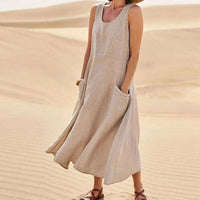Tosca | Damen Schürzenkleid mit Taschen in Khaki