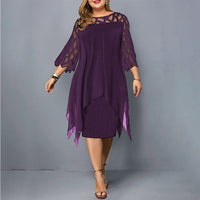Martina | Damen Elegantes Tailliertes Kleid in Lilla