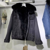 Trendige Denim-Jacke für Frauen  - Mijke in Schwarz