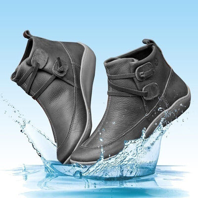 Frederica - Damen Schneestiefel Wasserdicht Leder Orthopädische Schuhe
