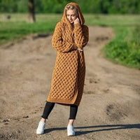 Modische Warme Damen Stricjacke - Juul in Gelb