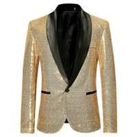 Armin | Sakko Herren | Weste Anzug in Gold