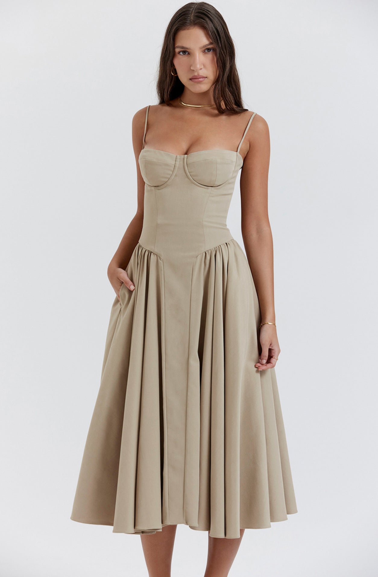 Sommerkleid mit Sweetheart-Ausschnitt – Elvira