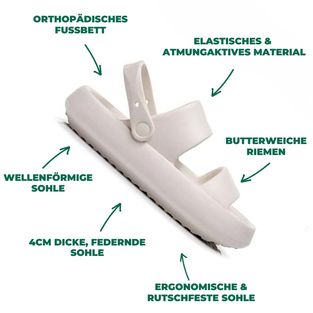 Yula - Orthopädische Sandalen | Comfort Plus Pantoletten mit Doppelriemen | Gepolsterte, lässige Slip-On-Sandalen