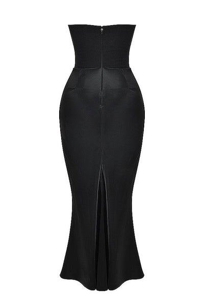 Ezra - Elegantes trägerloses Korsett Maxikleid