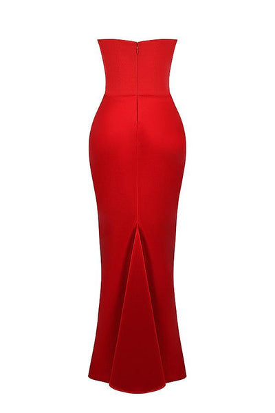 Ezra - Elegantes trägerloses Korsett Maxikleid