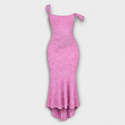 Renske - Langes Kleid mit Eleganten und Raffinierten Korsett