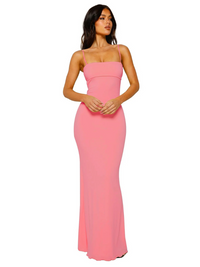 Schlankmachendes Bodycon-Sommerkleid für Damen | Maxi in Rosa