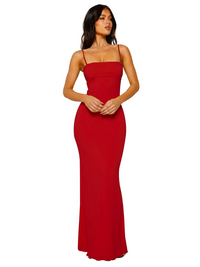 Schlankmachendes Bodycon-Sommerkleid für Damen | Maxi in Rot