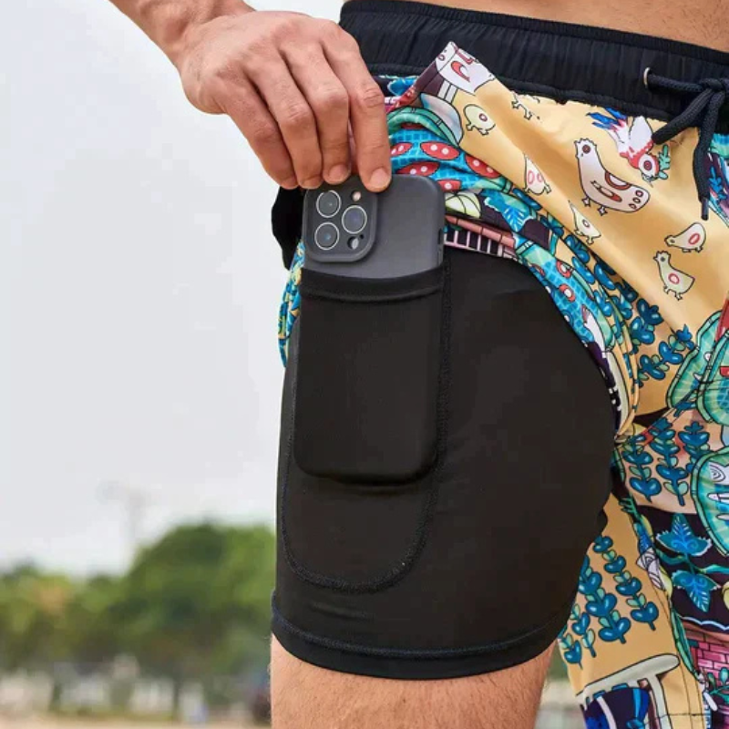 Schnell trocknende Badeshorts für Herren | Leichte
