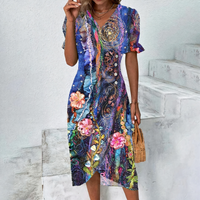 Schönes lässiges Sommerkleid für Damen | Mini in Lila