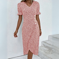 Schönes lässiges Sommerkleid für Damen | Mini in Rosa
