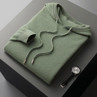 Grant | Herren Schwarz Hoodie | Kapuzenpullover in Grün