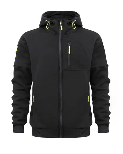 Stanly | Herren Weiß Hoodie | Reißverschluss Kapuzenpullover