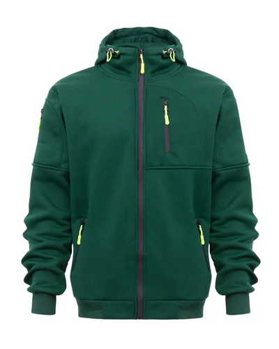 Stanly | Herren Weiß Hoodie | Reißverschluss Kapuzenpullover