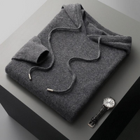 Grant | Herren Schwarz Hoodie | Kapuzenpullover in Dunkelgrau