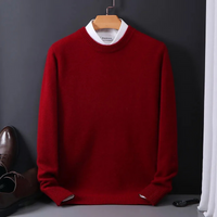 Clarence | Herren Pullover | Schwarz Sweater in Rot