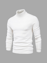 Rickiel | Rollkragenpullover Herren Schwarz | Strick pullover in Weiß